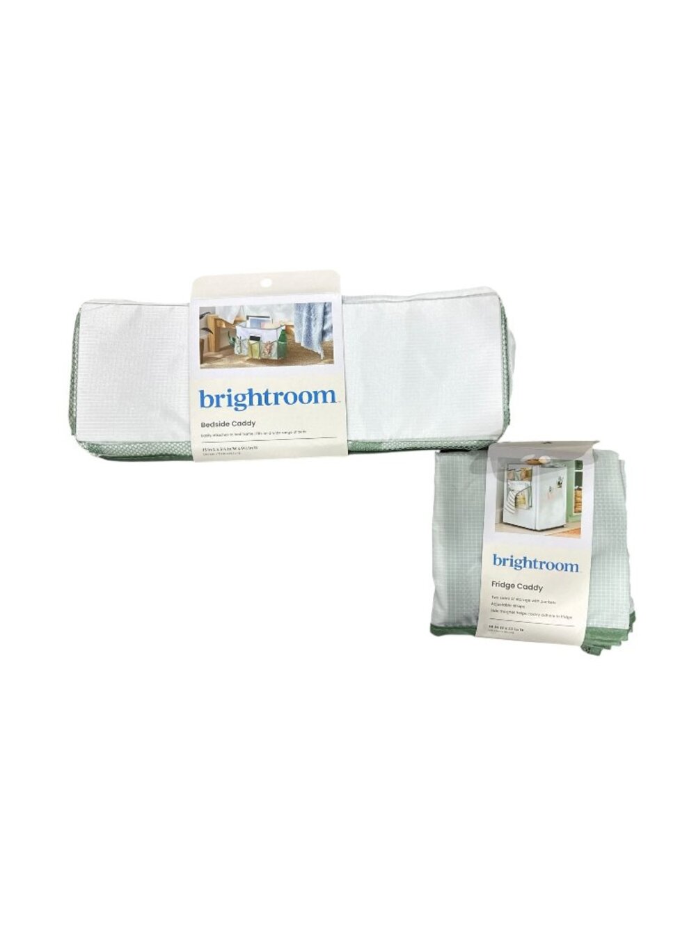 Brightroom Bedside Caddy & Fridge Caddy Set With Adjustable Storage Magnetic Att